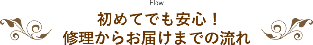 初めてでも安心！修理からお届けまでの流れ